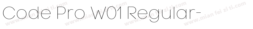 Code Pro W01 Regular字体转换